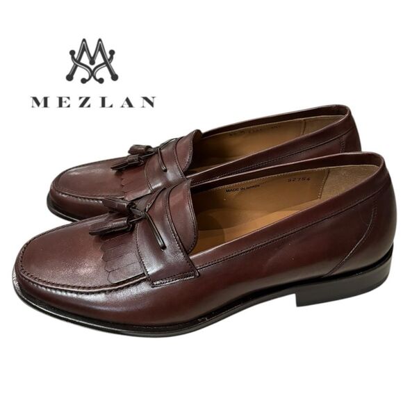 New Mezlan E2391 Cognac Men\'s Leather Dress Shoes Loafers 8.5 main image 7